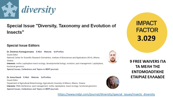 [Diversity] Special Issue: Diversity, Taxonomy and Evolution of Insects
