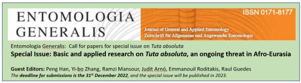 [Entomologia Generalis] Special Issue: Basic and applied research on Tuta absoluta, an ongoing threat in Afro-Eurasia